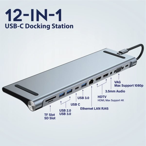 Hub 12-in-1 USB-C Docking Station - Image 3