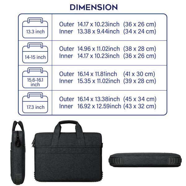 Briefcase - EdgeGuard 17''+ Black/Gray - Image 9