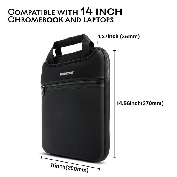 12'' & 14" Vertical Sleeve Case with Hideaway Handles - Image 8