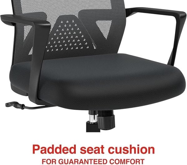 Task Chair with Arms-Standard tilt with adjustable tension, Fixed Armrests - Image 6