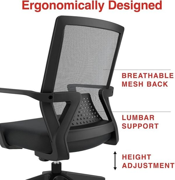 Task Chair with Arms-Standard tilt with adjustable tension, Fixed Armrests - Image 5